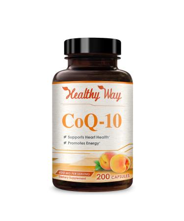 Healthy Way CoQ10 - 400mg, 200 Capsules - Supports Heart Health & Helps Maintain Healthy Blood Pressure, Antioxidant, Non-GMO