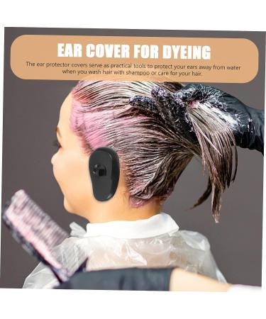 BCOATH 4pcs Hair Dye Earmuffs - Black Ear Cuff Shawl with Silica Gel for Baking Oil - Buy Online on GoSupps.com