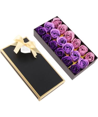 Fockety Coffret Cadeau Romantique de Savon Rose d grad Violet pour Cadeau de Vacances Savon de Bain Fait la Main pour la Saint-Valentin/f te des M res/No l 18 Fleurs de Jouet Rose - Buy Online on GoSupps.com