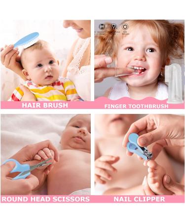 Joyeee Baby Grooming Kit - 10pcs Portable Care Set with Storage Case for Newborns - Nursery Essentials for Infant Healthcare & Grooming - Blue - Buy Online on GoSupps.com