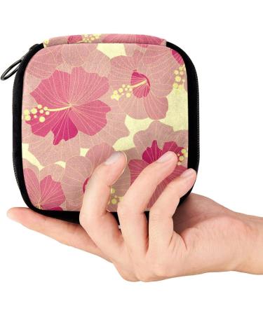 GIAPB Period Bag - Pink Flower Sanitary Napkin Storage & Makeup Pouch - Buy Online on GoSupps.com