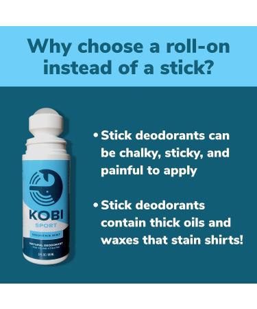 Kobi Sport Deodorant for Boys - 24-Hour Natural Odor Protection - Aluminum-Free - Mountain Mint Scent - Made in USA - Buy Online on GoSupps.com