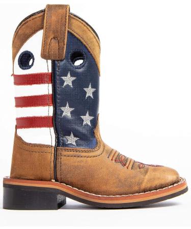 Cody James Boys' USA Flag Cowboy Boot - Broad Square Toe - Size 13 Little Kid, Brown - Buy Online on GoSupps.com