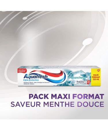 Aquafresh Toothpaste with Triple Protection - Whiteness Strong Teeth & Fresh Breath | 12 x 125 ml - International Shipping Available - Buy Online on GoSupps.com