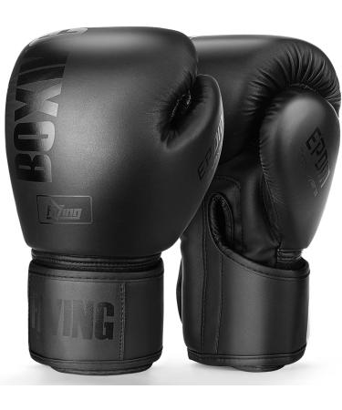 Boxing gloves for women and men boxing training gloves suitable for boxing kickboxing mixed martial arts Thai MMA combat training 12oz Schwarz