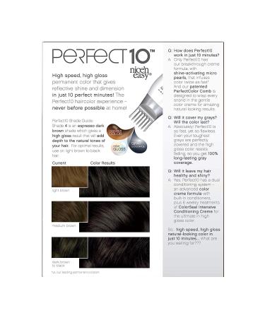 Clairol Nice'n Easy Perfect 10 Dark Brown Permanent Hair Dye - Pack of 2 - Buy Online on GoSupps.com