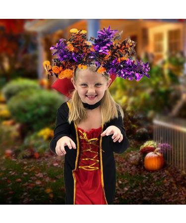 Halloween Headbands for Women - Pumpkin Ghost Bat Skeleton Colorful Wool Strips Halloween Hair Bands | Halloween Accessories for Adults Halloween Headwear Favors - Buy Online on GoSupps.com