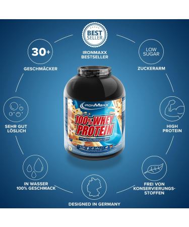 Ironmaxx 100% Whey Protein Powder - Cookies and Cream 2.35kg | Low Sugar Water-Soluble International Shipping | Shop Flavor Options Now! - Buy Online on GoSupps.com
