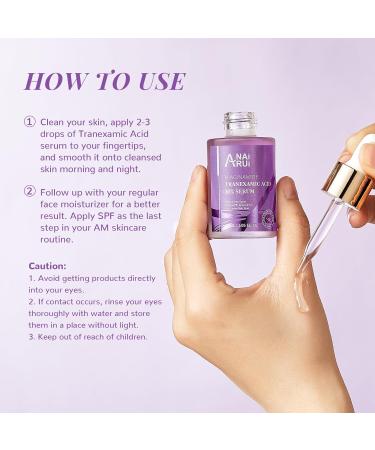 ANAI RUI 10% Tranexamic Acid Serum With Niacinamide Kojic acid Arbutin Ceramide for Uneven Skin Tone 1.05 FL.Oz - Buy Online on GoSupps.com