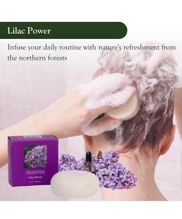 Adirondack Natural Lilac Shampoo Bar - Vegan Handmade Organic for Dry Hair - Moisturizing Aloe Vera & Jojoba Oil 2.5 oz - Buy Online on GoSupps.com