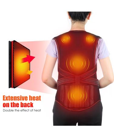 Back Brace Posture Corrector for Men & Women - Self Heating Magnetic Therapy Support Corset Vest for Upper & Lower Back Pain Relief (X-Large - Buy Online on GoSupps.com