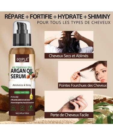 S rum l'huile d'argan pour coiffer et hydrater les cheveux - Contr le anti-frisottis - Nourrit et r pare - Huile d'argan pour cheveux secs et ab m s - S rum de protection thermique - Buy Online on GoSupps.com