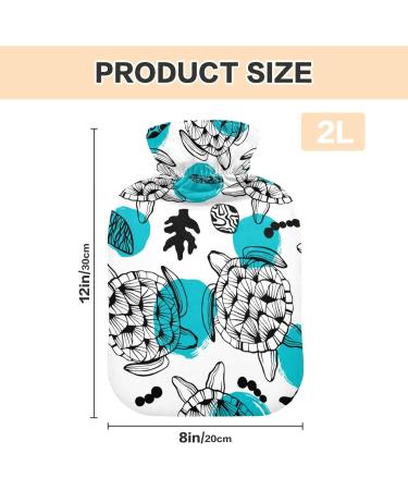 Hot Water Bottles with Turtle Cover | 2L Pain Relief for Cramps Feet & Bed Warmer - International Shipping - Buy Online on GoSupps.com