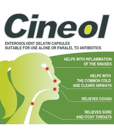 Cineol Eucalyptol - 100% natural - capsules with eucalyptus oil - against inflammation of the upper respiratory tract and colds - dietary supplement (50 pcs.) - Buy Online on GoSupps.com