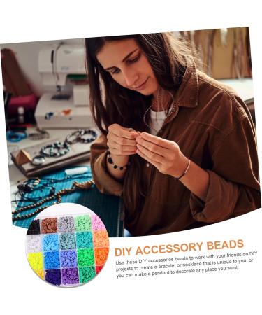 Abaodam Locket 1 Box Beads Crafts Spacer Bead Jewelry Accessories Bracelet DIY Bead Bracelet Making Supplies Bracelet DIY Supplies DIY Craft Charms Crafting Supplies Polymer Clay Wafer - Buy Online on GoSupps.com