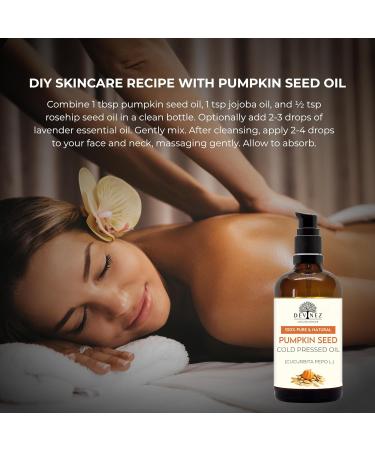 Pumpkin Seed Cold-Pressed Oil - 100% Natural, (30ml/ 1.01 Fl Oz) | Hair, Face & Body Oil, Massage Pumpkin 1.01 Fl Oz (Pack of 1) - Buy Online on GoSupps.com