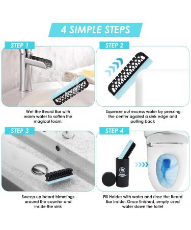 Beard Hair Catcher for Sink - Clean Up Trimmings Shaving Tool & Best Gift for Men - Buy Online on GoSupps.com