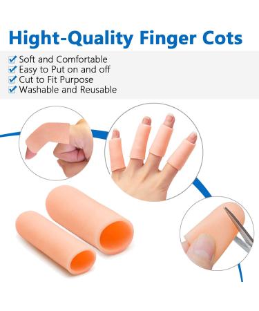 JKcare Large Silicone Finger Sleeves - 10 Pack for Trigger Finger, Arthritis, Corns, Calluses - Finger Support & Pain Relief - Buy Online on GoSupps.com