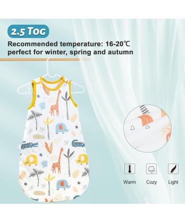 MOEMOE BABY 2.5 Tog Giraffe S Baby Sleeping Bag 0-6 Months | Winter Sleep Sack 67cm | Sleeveless Toddler Sleep Bag - Buy Online on GoSupps.com