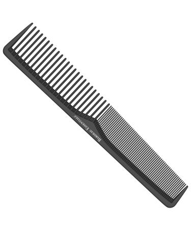 Bardeau Essentials Professional 7 Inch Styling Comb - Black Carbon Fiber, Anti Static, Chemical & Heat Resistant - Fine & Wide Tooth for All Hair Types - Men & Women - Single Pack - Buy Online on GoSupps.com