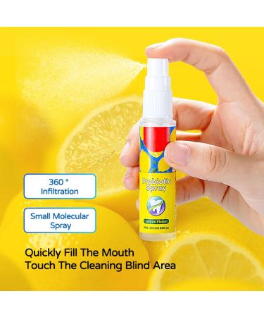 Bad Breath Oral Spray Lemon Scent Herbal Extract Cleaning Mouth Freshener 20ml Pocket Size 8 Hours Lasting Relief for Dry Mouth Promotes Oral Health - Buy Online on GoSupps.com