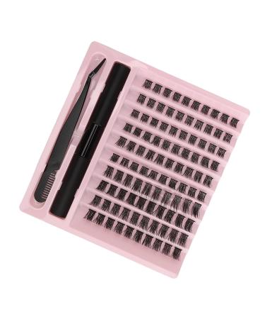 100 Clusters False Eyelashes D Curl - DIY Eyelash Extensions with Glue for Beginners | International Shipping - Buy Online on GoSupps.com