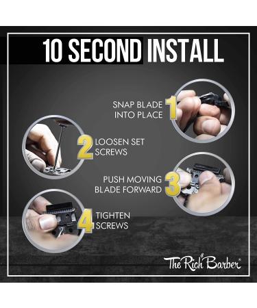 The Rich Barber 1 Minute Blade Modifier & 10 Second Blade Setter - Black Zero Gap Tool for Cleaner Fades & Sharper Lines - Compatible with Andis Outliners - Buy Online on GoSupps.com