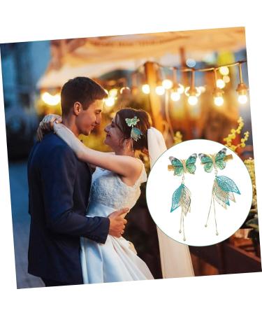 DOITOOL 1 Pair Tulle Butterfly Hair Clip Hair Barrettes Hair Pin Hair Claw Clips for Women Snap Barrettes for Women Butterfly Hair Accessories Classic Tassel Barrette Pair Clip - Buy Online on GoSupps.com