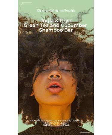 Jorjia & Gryn Green Tea & Cucumber Shampoo Bar - Eco-Friendly Hair Care | International Shipping Available - Buy Online on GoSupps.com