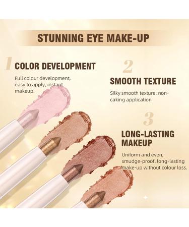 6 Colors Glitter Eyeshadow Stick Colorful Set 6 Eye Makeup Brush Set Waterproof Eye Shadow Pencil Eye shadow Stick Pen Makeup Set Waterproof & Long Lasting Starter Eyeshadow Stick Sets 55*6+6 - Buy Online on GoSupps.com