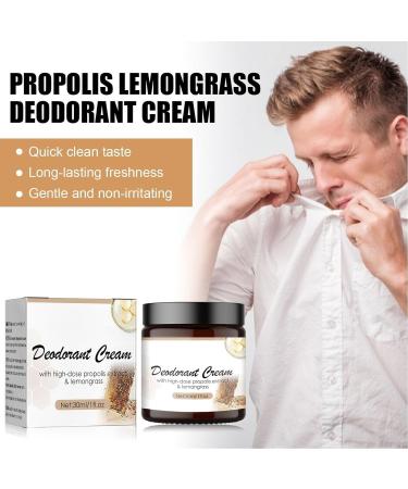 IFFANY Propolis & Lemongrass Deodorant Cream All Natural Deodorant Cream 30 ML Underarm Care Deodorant Cream Reduces Sweating & Eliminates Odor - Buy Online on GoSupps.com