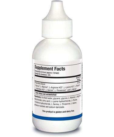 Biotics Research Amino Acid Quick Sorb Liquid Formula - Highly Absorbed with Glycine, L Alanine, L Arginine HCl, and More - 2 Fluid Ounces - Buy Online on GoSupps.com