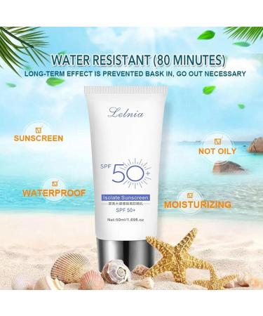  Dous Lelnia Moisturizing Face Cream Sunscreen SPF 50+ Waterproof Non-greasy Moisturizing Sunscreen for skin - Buy Online on GoSupps.com