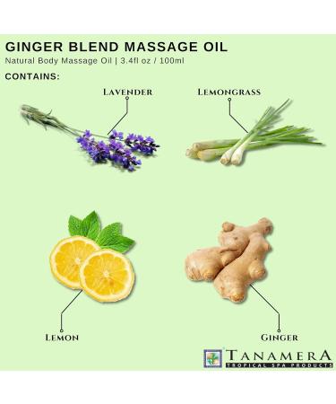 Ginger Lavender Massage Oil 100ml by Tanamera | Soothing Aromatherapy for Relaxation | International Shipping Available - Buy Online on GoSupps.com