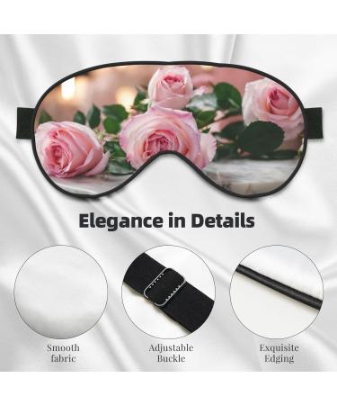 Red Rose Print Soft Eye Mask for Sleep | Cozy Eye Mask for Men & Women | Travel-Friendly Design - Buy Online on GoSupps.com