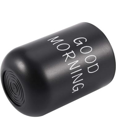 Sunroot Home Bathroom Toothbrush Holder & Toothpaste Mug - Round PP Drinking Glass for Travel & Camping - Black - Buy Online on GoSupps.com