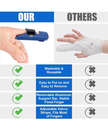 SAREAL Finger Splints - 4pcs Finger Support Brace for Pain Relief Knuckle Immobilization & Arthritis Treatment - Buy Online on GoSupps.com