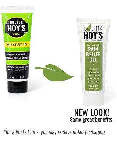 DOCTOR HOY'S Natural Pain Relief Gel 4oz - Arnica Anti-Inflammatory for Arthritis, Joint Pain & Muscle Strains - Clean, Safe & Effective - Buy Online on GoSupps.com