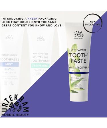 Urtekram Organic Mint Toothpaste with Fluoride - 75ml | Natural Oral Care - Buy Online on GoSupps.com