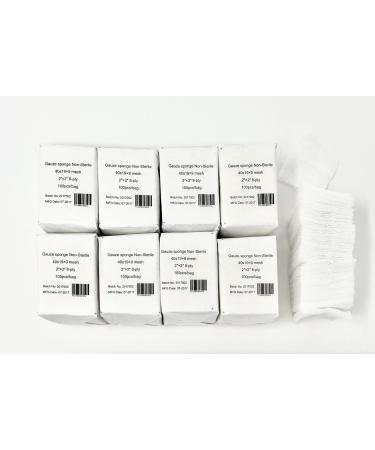 Premium Non-Sterile 8-Ply Gauze Surgical Sponges - 2x2 Class I(a) Woven Pads - Box of 1000 for International Shipping - Buy Online on GoSupps.com