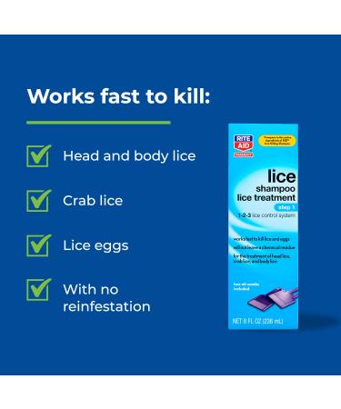 Rite Aid Lice Shampoo 8 oz - Effective Lice Treatment for Kids & Adults | Fast Shipping Worldwide - Buy Online on GoSupps.com
