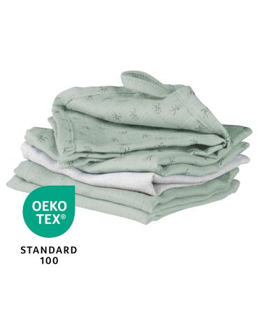 Buy Lil Planet Organic Washcloth Set of 5 - Frosty Green Muslin 100% Organic Cotton GOTS Certified 25x25 cm - Eco-Friendly Baby Care - Buy Online on GoSupps.com
