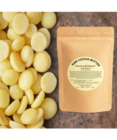 2 lb. Non-Deodorized Cocoa Butter Wafers - 100% Food-Grade Natural & Raw Vegan Non-GMO for Skin, Body, Hair Care - DIY Body Butter, Lotions, Chocolate Bars, Creams - Reduces Fine Lines, Wrinkles & Eczema Relief - Buy Online on GoSupps.com