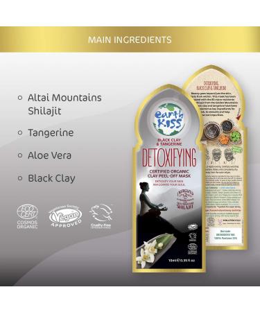 Earth Kiss Black Clay & Tangerine Detoxifying Clay Peel-Off - Buy Online on GoSupps.com