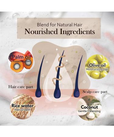 Rice Water Shampoo Bar - Vegan Hair Strengthening & Repair | Sulfate-Free Paraben-Free Anti-Hair Loss Formula for Oily & Dry Hair | Safe for Sensitive Scalp 3.2 oz - Buy Online on GoSupps.com