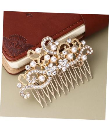 HAPINARY Hair Ornament Bridal Hair Clip Metal Hair Clips Veil Comb Wedding Crystal Hair Combs Barrettes for Women Bridal Veil Rhinestone Bobby Pins Fashion Headwear Accessories Bride French - Buy Online on GoSupps.com