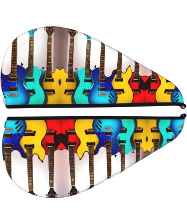 Colorful Guitars Coral Velvet Quick-Dry Hair Cap | Travel & Home Hair Towel Wrap for Men & Women - Buy Online on GoSupps.com