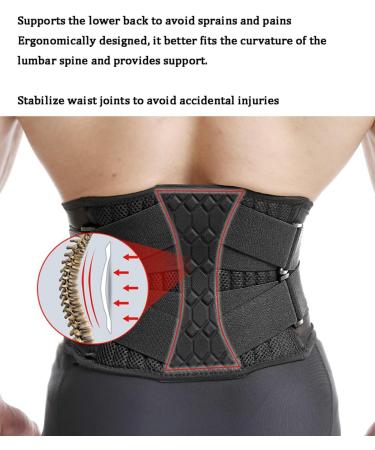 Back Support Belt for Lower Back Relief | Breathable Back Band for Men & Women | XL Size - Ideal for Work & Sports - Buy Online on GoSupps.com