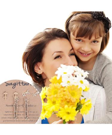 12 Constellation Letter Constellation Old-English Three Gift Birthday Zodiacs Of Exquisite Layer Zodiacs Jewelry Earings Sign Horoscopes Pairs Earrings 80s Earrings I One Size - Buy Online on GoSupps.com