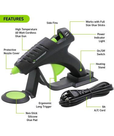 Surebonder Cordless Hot Glue Gun - High Temperature, 60W, Full Size - Specialty Series CL-800F - Buy Online on GoSupps.com